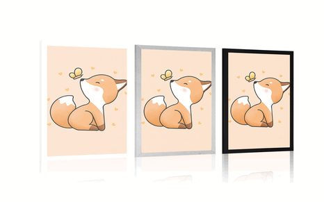 PLAKÁT ZVĚDAVÁ LIŠTIČKA - ZVÍŘÁTKA - PLAKÁTY