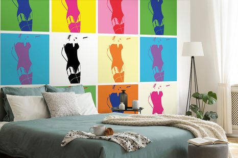 SELBSTKLEBENDE TAPETE SCHÖNHEIT EINER FRAU ALS POP-ART - SELBSTKLEBENDE TAPETEN - TAPETEN