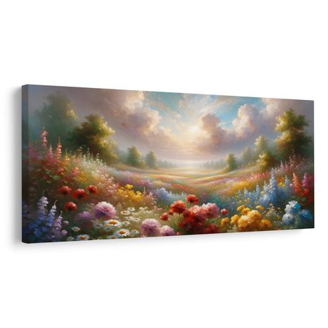 WANDBILD SONNIGES BLUMENTAL - WANDBILDER FELDER UND WIESEN - BILDER