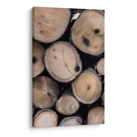 QUADRO SU TELA – DETTAGLIO DEL LEGNO - QUADRI ALBERI E FOGLIE - STAMPE E QUADRI
