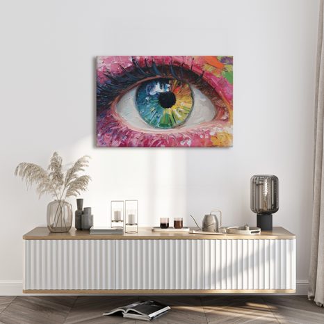 WANDBILD REGENBOGENAUGE ABSTRAKTION - ABSTRAKTE BILDER - BILDER