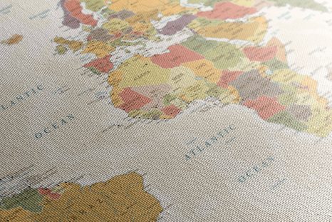 OBRAZ PODROBNÁ MAPA SVETA - OBRAZY - 🔥 TOTÁLNY VÝPREDAJ 🔥