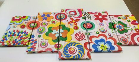 КАРТИНИ ОТ 5 ЧАСТИ – АБСТРАКЦИЯ НА ЦВЕТЯ - КАРТИНИ ЗА ДЕЦА - КАРТИНИ