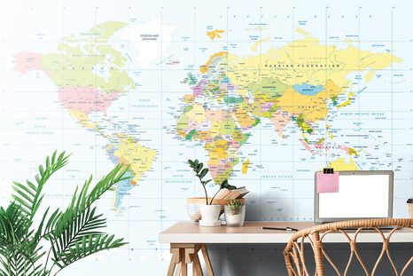 TAPETA KLASICKÁ MAPA S OKRAJOM - TAPETY MAPY - TAPETY