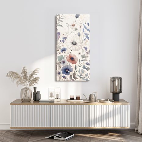 WANDBILD ZARTE BLUMEN - WANDBILDER FELDER UND WIESEN - BILDER