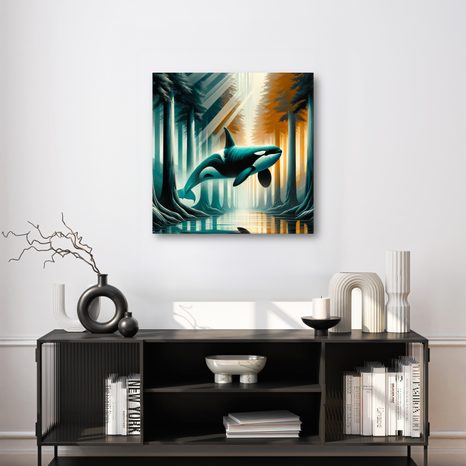 OBRAZ ZÁŘÍCÍ LES A KOSATKA - OBRAZY PODMOŘSKÝ SVĚT - OBRAZY