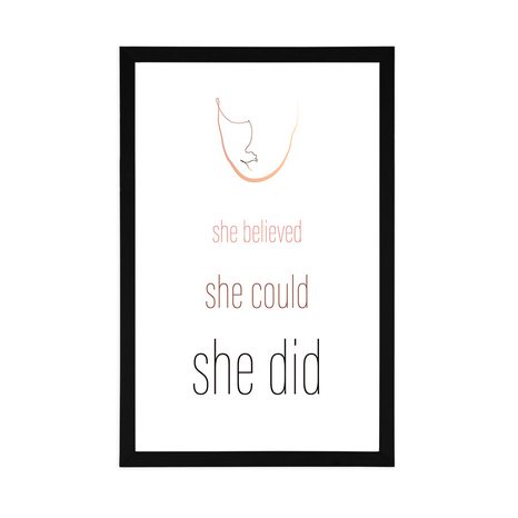 PLAKÁT S PASPARTOU A MOTIVAČNÍM NÁPISEM - MOTIVY Z NAŠÍ DÍLNY - PLAKÁTY