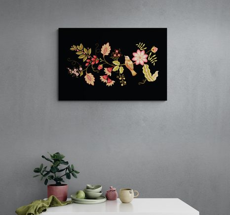 WANDBILD VOGEL MIT VOLKSMOTIV - STILLLEBEN-BILDER - BILDER