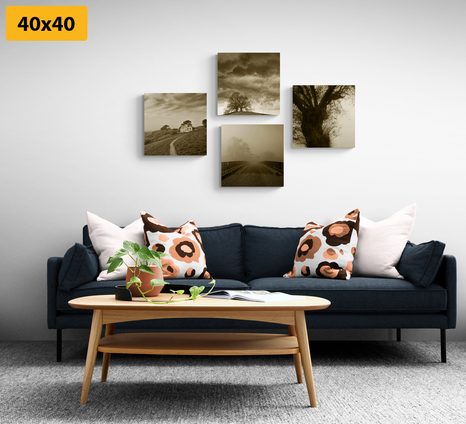 BILDER-SET GEHEIMNISVOLLE NATUR IN SEPIA - BILDERSETS - BILDER