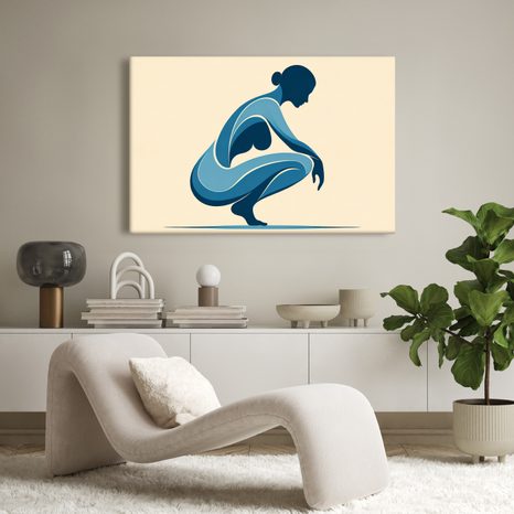 WANDBILD ELEGANZ IN BLAU - WANDBILDER FRAUEN - BILDER