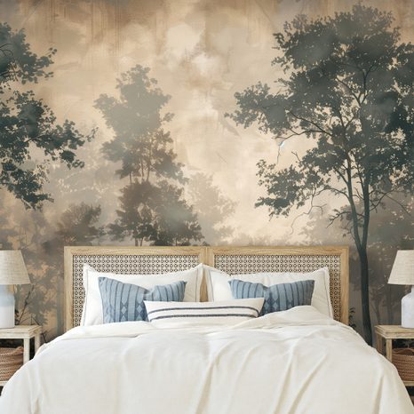 TAPETA GOZDNA MEGLA V SIVIH TONIH - TAPETE GOZD - TAPETE