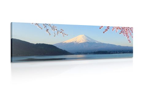 CANVAS PRINT VIEW OF MOUNT FUJI - PICTURES OF NATURE AND LANDSCAPE - PICTURES