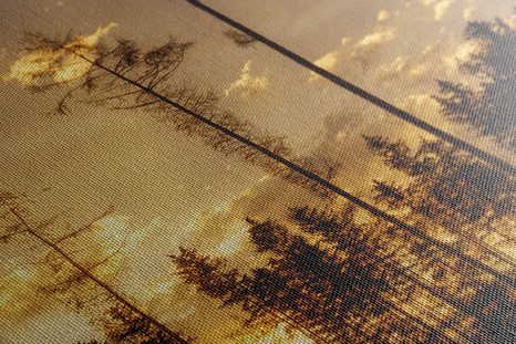 КАРТИНА НА ПЛАТНО – ПРИВЕЧЕР В ГОРАТА - КАРТИНИ НА ПРИРОДАТА И ПЕЙЗАЖИ - КАРТИНИ