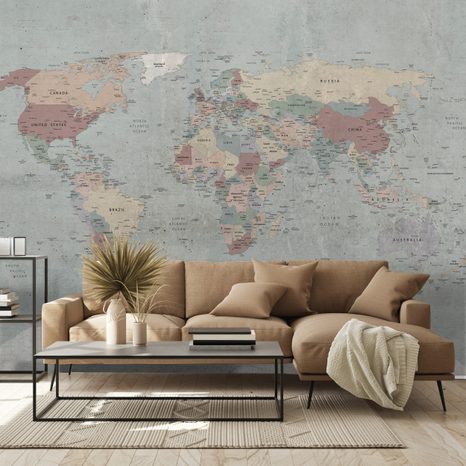 TAPETA VINTAGE ZEMLJEVID SVETA - TAPETE ZEMLJEVIDI - TAPETE