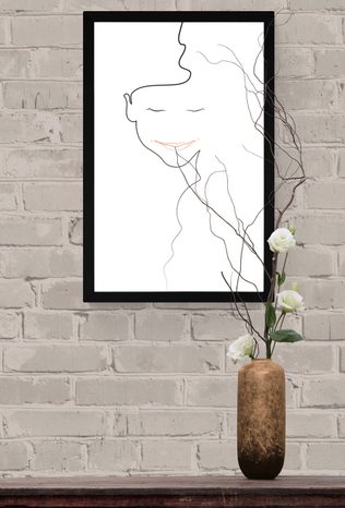 PLAKÁT MINIMALISTICKÁ TVÁŘ ŽENY - MOTIVY Z NAŠÍ DÍLNY - PLAKÁTY