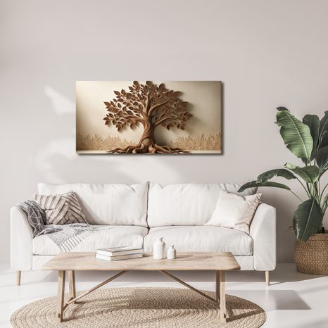 TABLOU ARBORELE VIEȚII ÎN TONURI NATURALE - TABLOURI ARBORII VIEȚII - TABLOURI