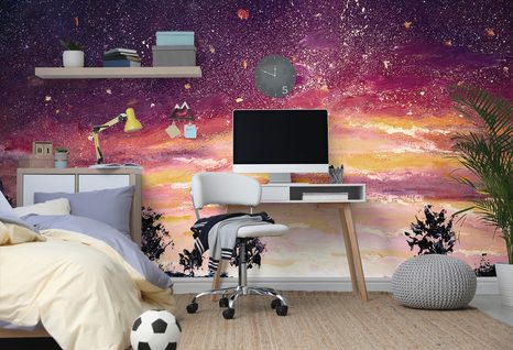 ТАПЕТ – МАСЛЕНА ЖИВОПИС НА ЛАВАНДУЛОВО ПОЛЕ - ТАПЕТИ С ИМИТАЦИЯ НА КАРТИНИ - ТАПЕТИ