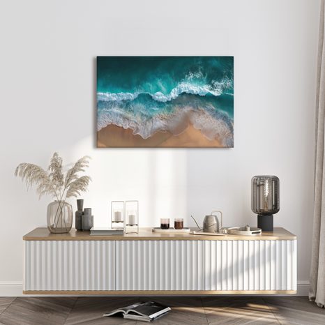 WANDBILD MEERESWELLE UND SAND - BILDER MEER UND STRAND - BILDER