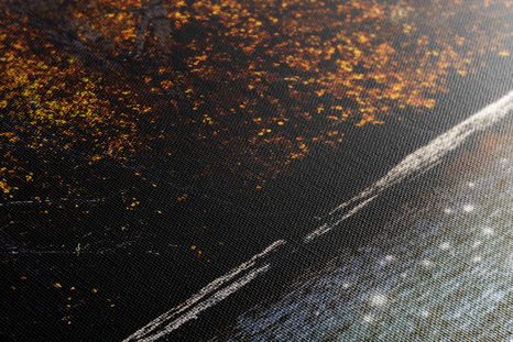 WANDBILD SPIEGELUNG DER BLÄTTER IM SEE - BILDER VON NATUR UND LANDSCHAFT - BILDER