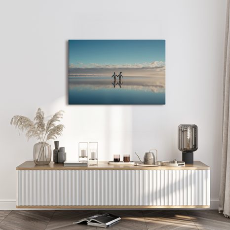 OBRAZ TUČŇÁCI NA KLIDNÉM POBŘEŽÍ - OBRAZY MOŘE A PLÁŽ - OBRAZY
