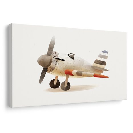TABLOU AVION RETRO ÎN MIȘCARE - TABLOURI PENTRU COPII MIJLOACE DE TRANSPORT - TABLOURI