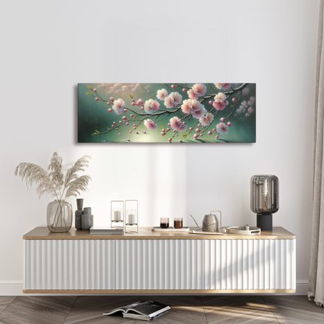 OBRAZ SAKURA V ODLESKU SVĚTLA - OBRAZY KVĚTŮ - OBRAZY