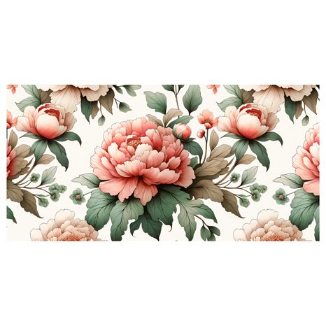 WANDBILD ELEGANTE ROSA PFINGSTROSEN - BILDER BLUMEN - BILDER