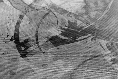 OBRAZ GRAFICKÁ MAĽBA V ČIERNOBIELOM PREVEDENÍ - ČIERNOBIELE OBRAZY - OBRAZY