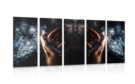 5-PIECE CANVAS PRINT FAITH IN JESUS - PICTURES OF ANGELS - PICTURES