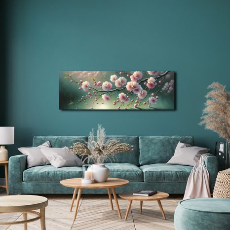 OBRAZ SAKURA V ODLESKU SVĚTLA - OBRAZY KVĚTŮ - OBRAZY