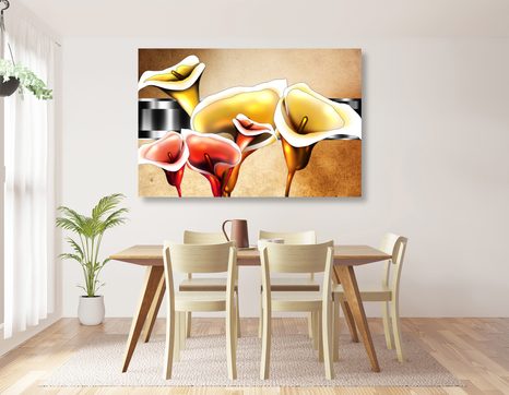 SLIKA ELEGANTNI CVETOVI KALE - ABSTRAKTNE SLIKE - SLIKE