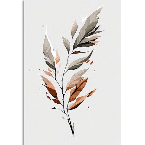 OBRAZ MINIMALISTICKÝ LIST V POHYBU - OBRAZY STROMY A LISTY - OBRAZY