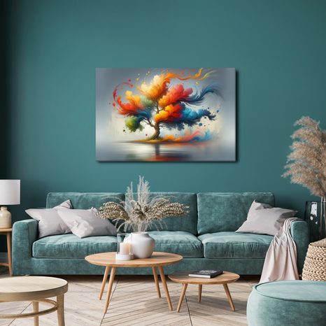 OBRAZ BAREVNÝ STROM ŽIVOTA V POHYBU - OBRAZY STROMY ŽIVOTA - OBRAZY