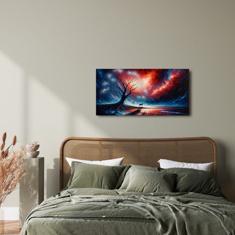 OBRAZ MYSTICKÝ STROM ŽIVOTA A KŮŇ - OBRAZY STROMY ŽIVOTA - OBRAZY