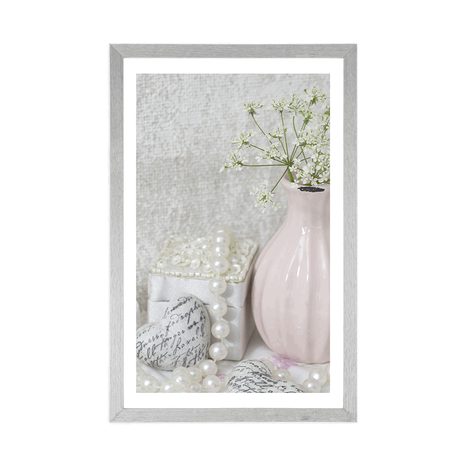 POSTER WITH MOUNT LUXURIOUS SHABBY CHIC STILL LIFE - VINTAGE AND RETRO - POSTERS
