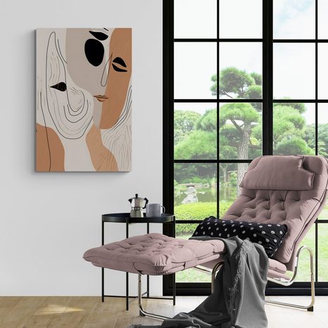 TABLEAU SUR TOILE – FORMES ABSTRAITES VISAGES - IMAGES FORMES ABSTRAITES - TABLEAUX