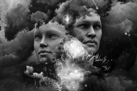 SAMOLEPIACA TAPETA VIRTUÁLNA MYSEĽ V ČIERNOBIELOM PREVEDENÍ - TAPETY - TOTÁLNÍ VÝPRODEJ 🔥