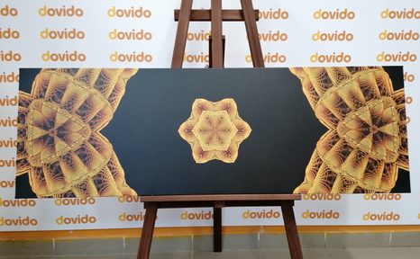 TABLOU MANDALA INTERESANTĂ AURIE - TABLOURI FENG SHUI - TABLOURI