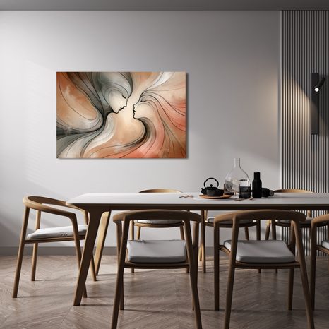 WANDBILD VERSCHMELZUNG DER SEELEN - BILDER MIT LIEBESMOTIVEN - BILDER