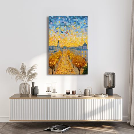 KÉP ESTI VÁROS RAGYOGÁSBAN - VÁROST ÁBRÁZOLÓ KÉPEK - KÉPEK