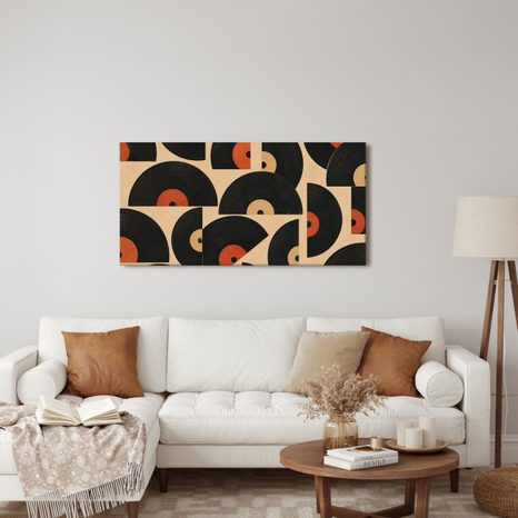WANDBILD STILVOLLE VINYLKREISE - MUSIKBILDER - BILDER