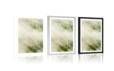 POSTER WITH MOUNT MISTY FOREST - NATURE - POSTERS