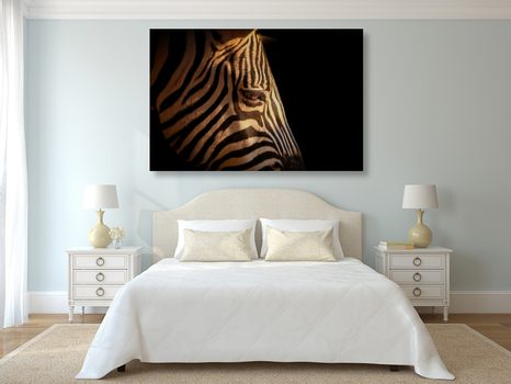 OBRAZ PORTRET ZEBRY - OBRAZY ZWIERZĄT - OBRAZY