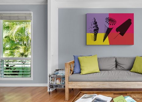 WANDBILD SOMMERLICHE POP-ART - POP-ART-BILDER - BILDER