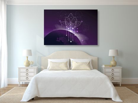 WANDBILD FENG-SHUI-LOTOS - BILDER MIT FENG SHUI-MOTIVEN - BILDER