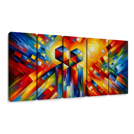 5-TEILIGES WANDBILD ENERGIE DES MOMENTS - WANDBILDER ABSTRAKTE FORMEN - BILDER