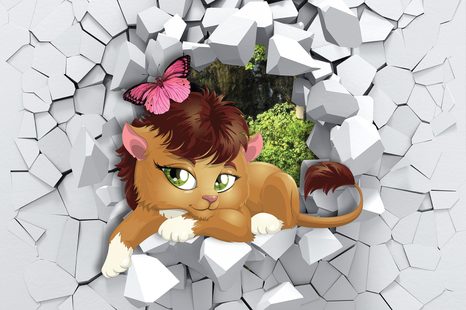 TAPETE SÜSSES LÖWENJUNGES - TAPETEN - 🔥 TOTALAUSVERKAUF