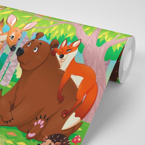 SAMOLEPÍCÍ TAPETA MEDVĚD A JEHO PŘÁTELÉ - SAMOLEPÍCÍ TAPETY - TAPETY