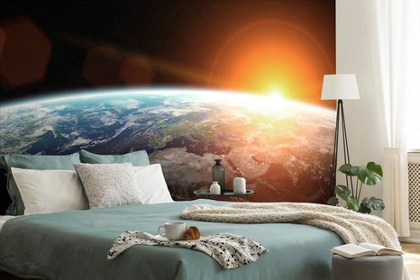 SAMOLJEPLJIVA FOTOTAPETA POGLED NA PLANET IZ SVEMIRA - SAMOLJEPLJIVE TAPETE - TAPETE