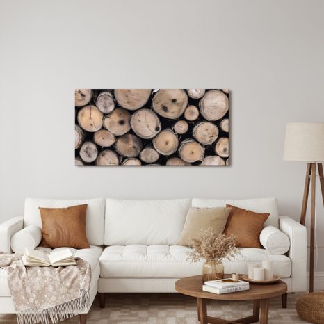 QUADRO SU TELA – STRUTTURA DEI TRONCHI DI LEGNO - QUADRI ALBERI E FOGLIE - STAMPE E QUADRI